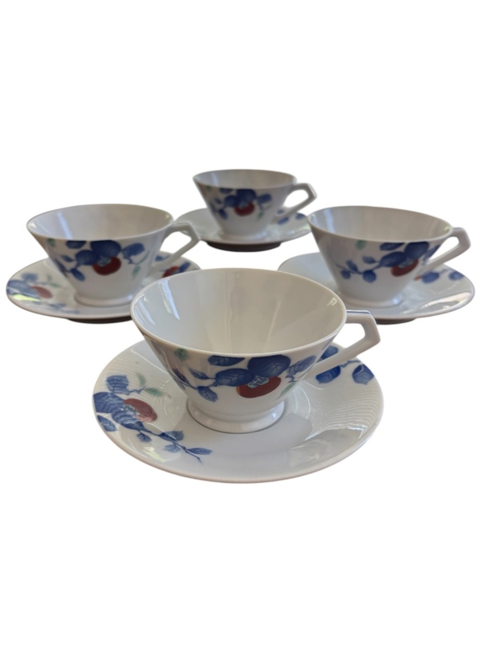 Vintage Noritake 1389 (Fruit) Cups & Saucers - Set of 4 - Picture 4 of 12